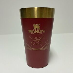 Stanley 16oz Cranberry Winterscape Stacking Beer Pint Glass Insulated Cup